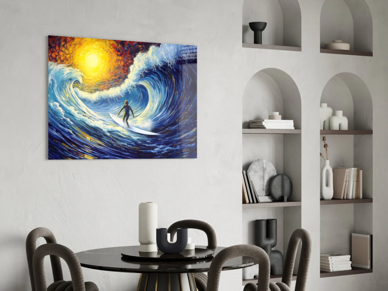 Waves Glass Wall Art || Designer Collection - Image 6