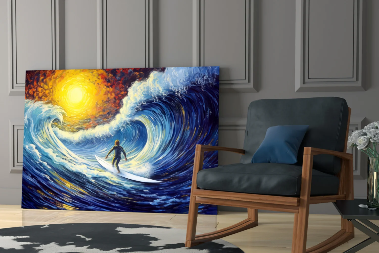 Waves Glass Wall Art || Designer Collection - Image 7