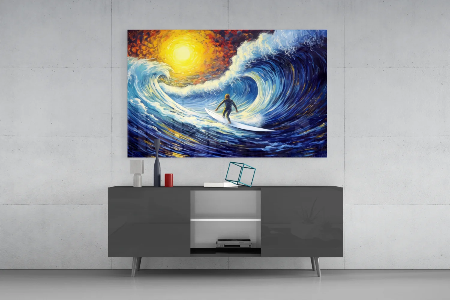 Waves Glass Wall Art || Designer Collection - Image 9