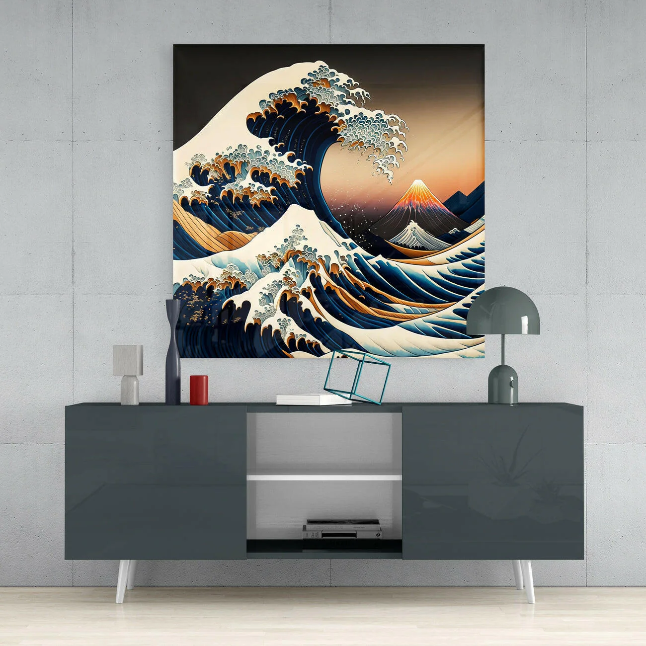 Waves Glass Wall Art || Designer Collection - Image 4