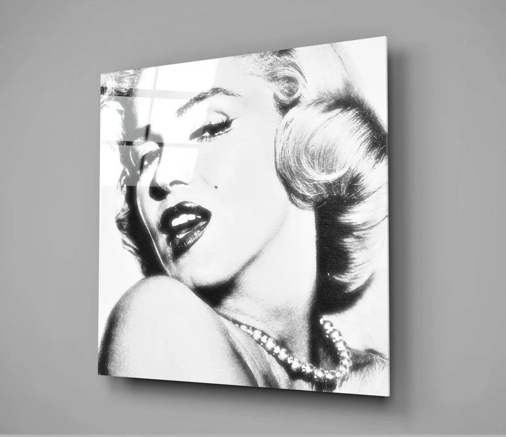 Black White Blonde Starlet Glass Wall Art - Image 2