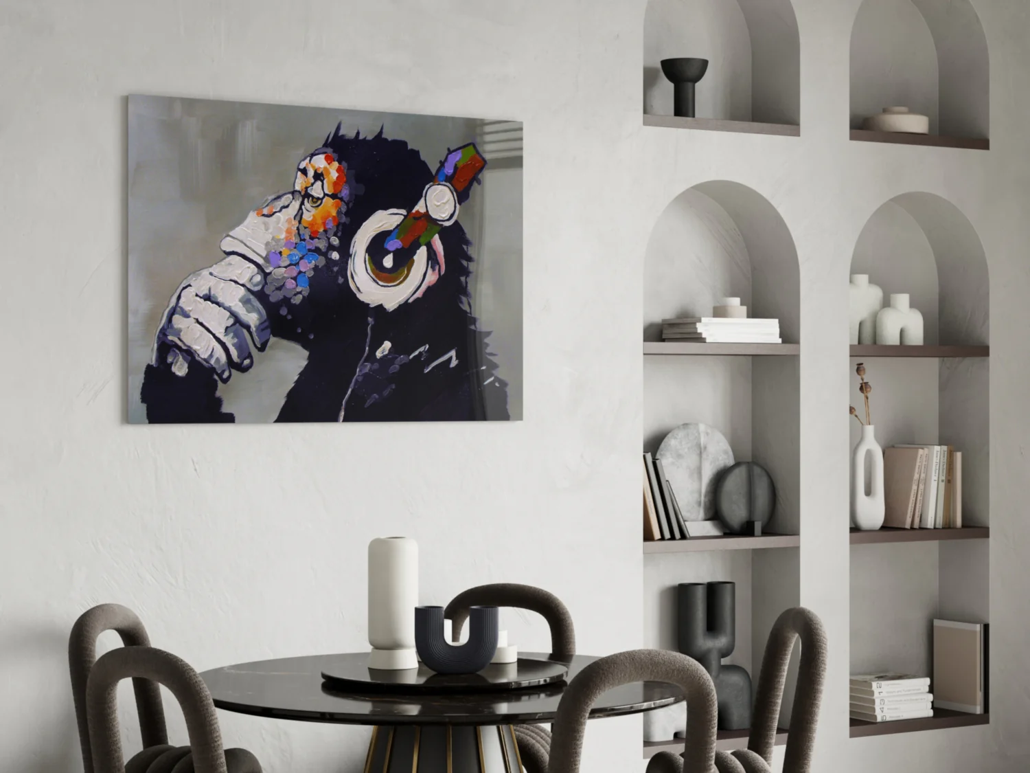 Thinking Monkey Glass Wall Art - Image 5