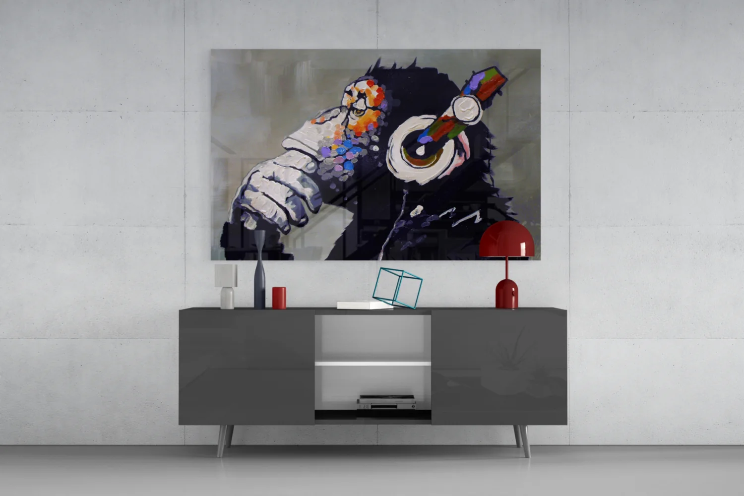 Thinking Monkey Glass Wall Art - Image 8