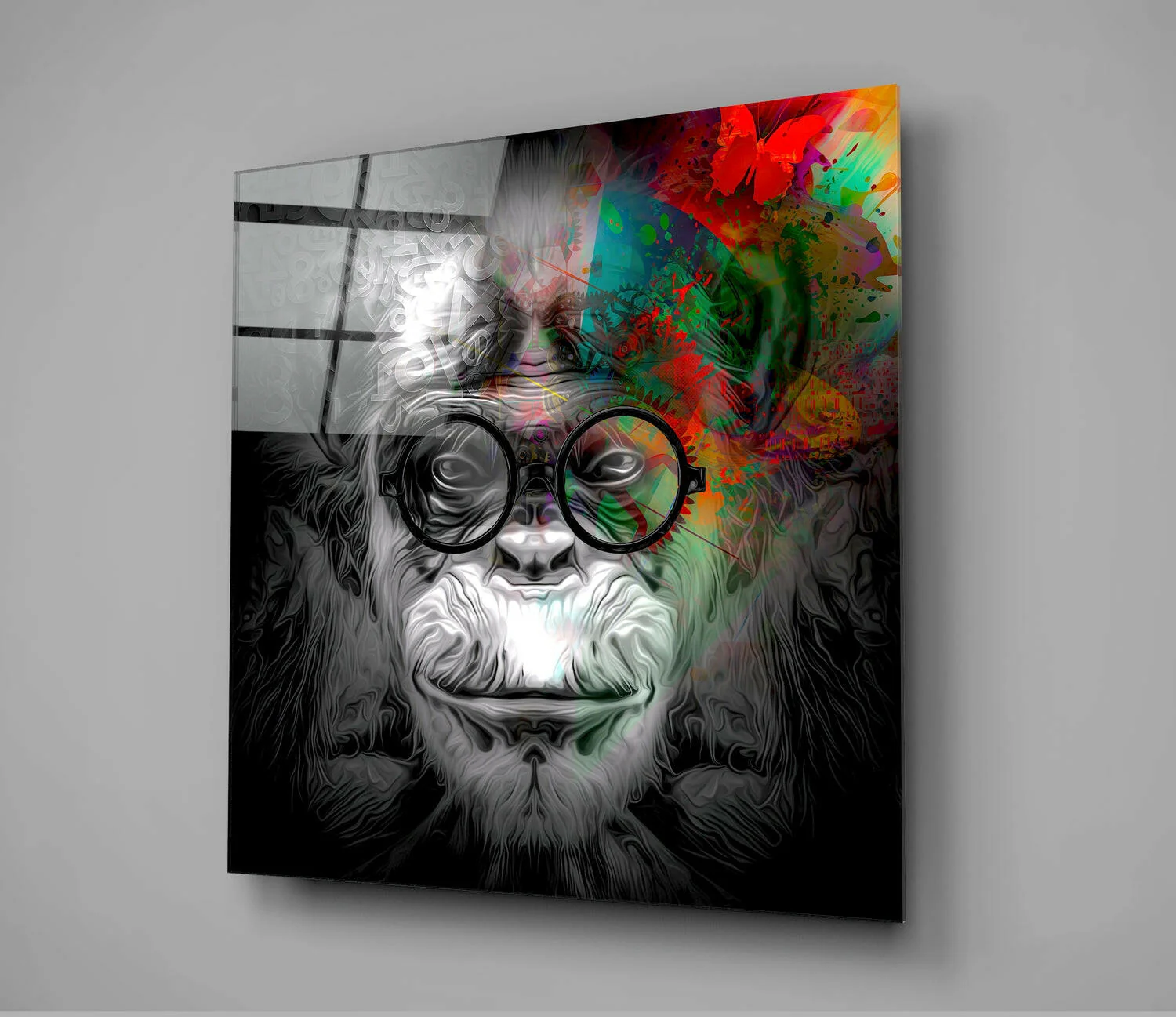 Wise Monkey Glass Wall Art - Image 2