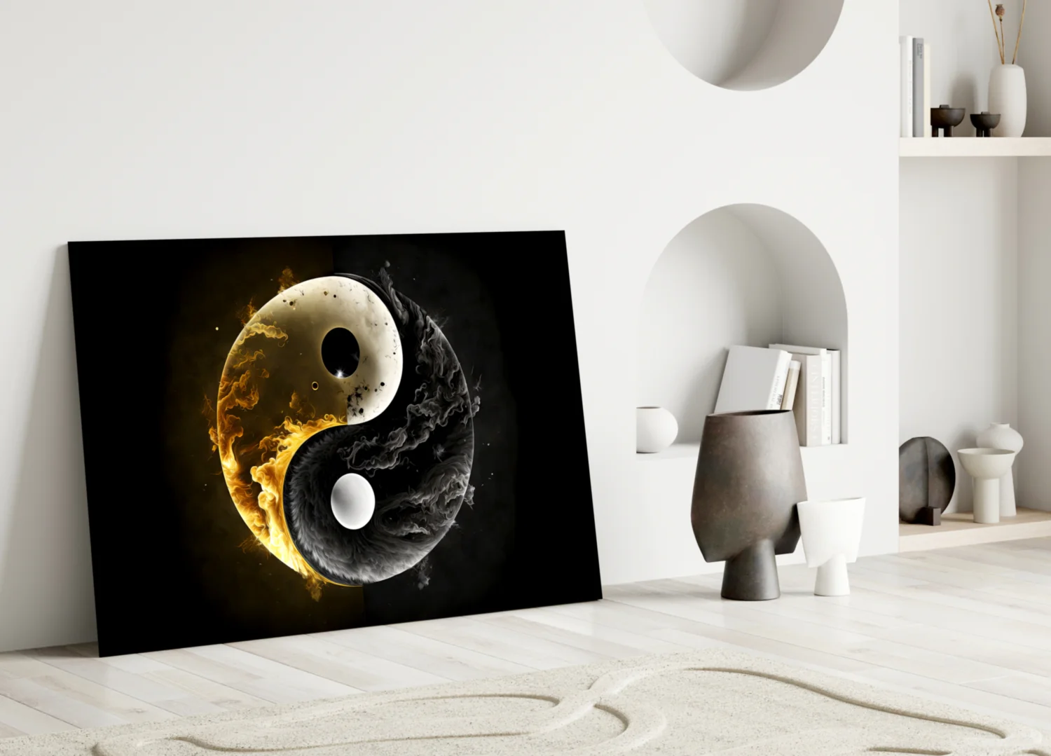 Ying Yang Glass Wall Art || Designer Collection - Image 3