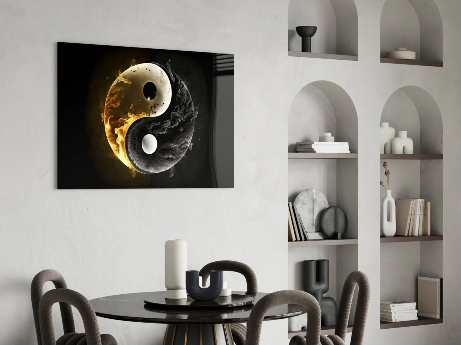 Ying Yang Glass Wall Art || Designer Collection - Image 5