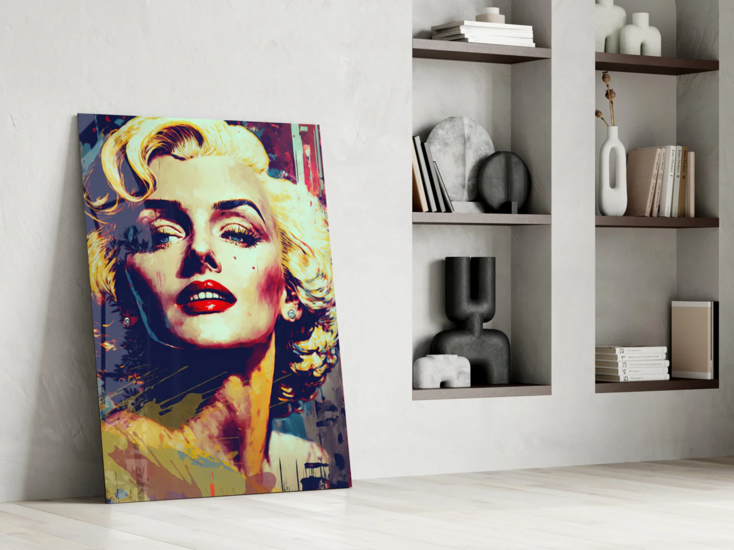 Blonde Starlet Pop Portrait Glass Wall Art - Image 7