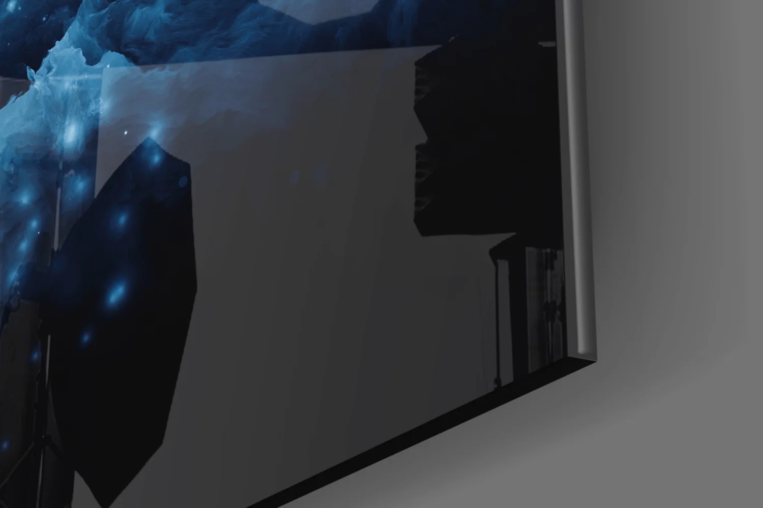 Blue Cloud Nebula Glass Wall Art - Image 7
