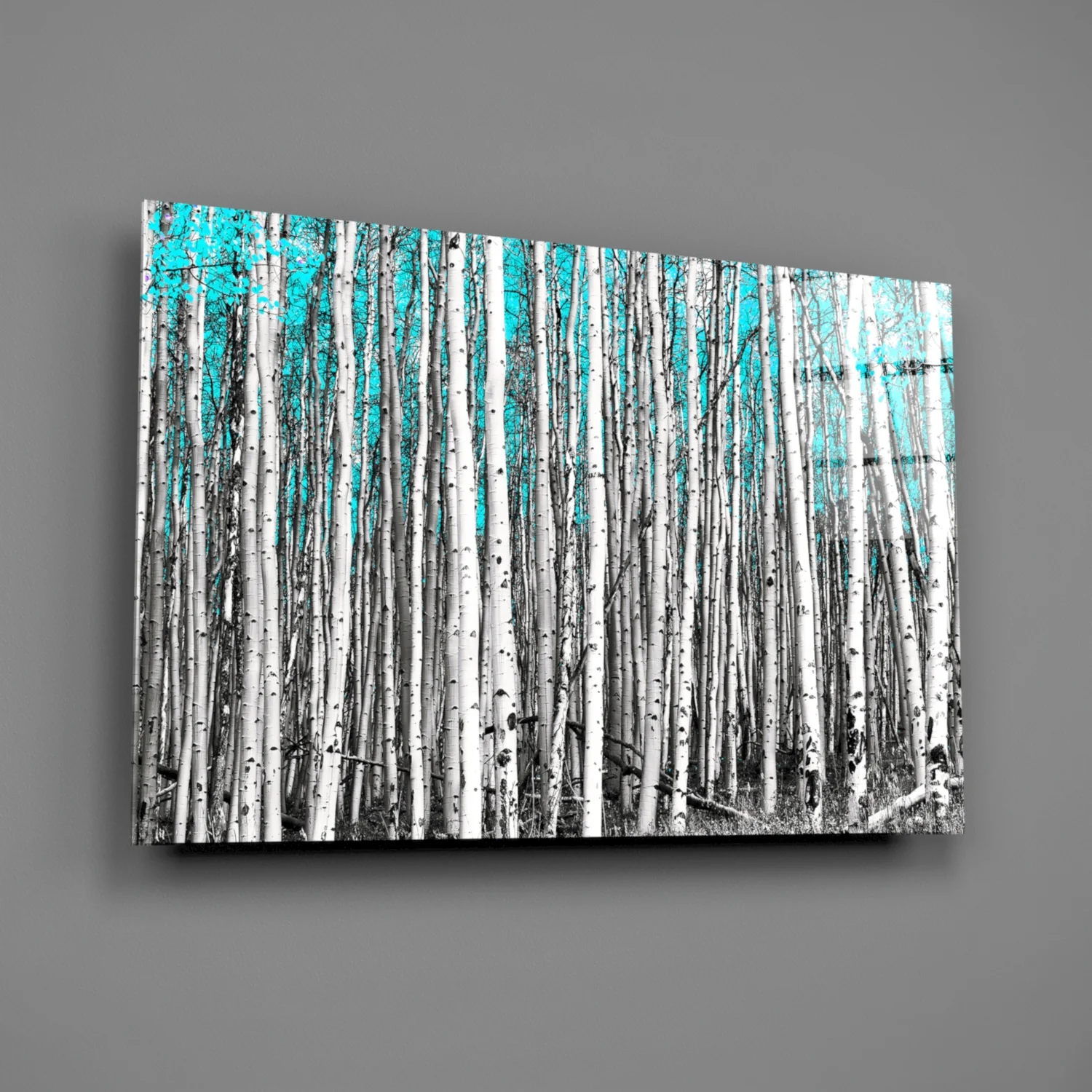 Blue Forest Glass Wall Art - Image 2