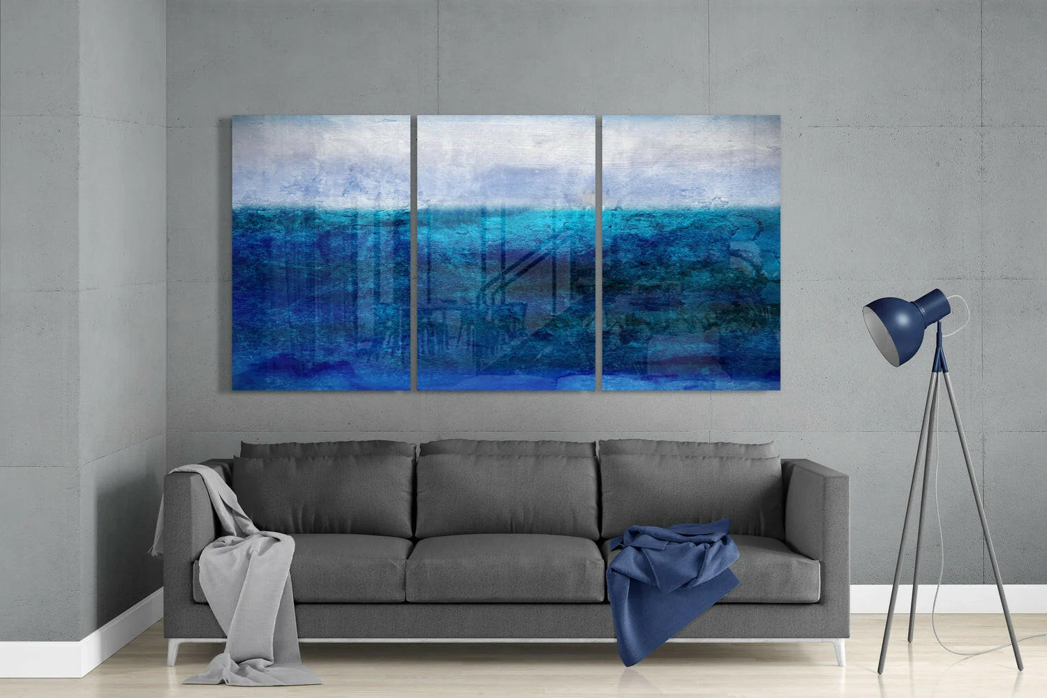 Blue Horizon Glass Wall Art - Image 3
