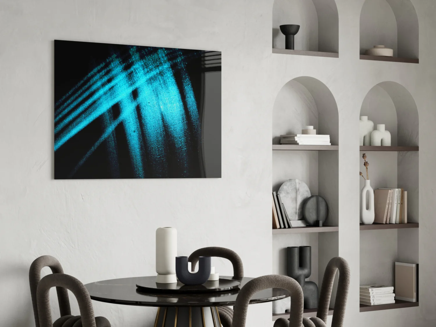 Blue Lights Glass Wall Art - Image 5