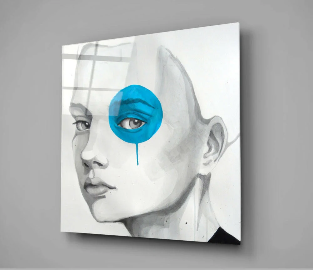 Blue Look Glass Wall Art - Image 2