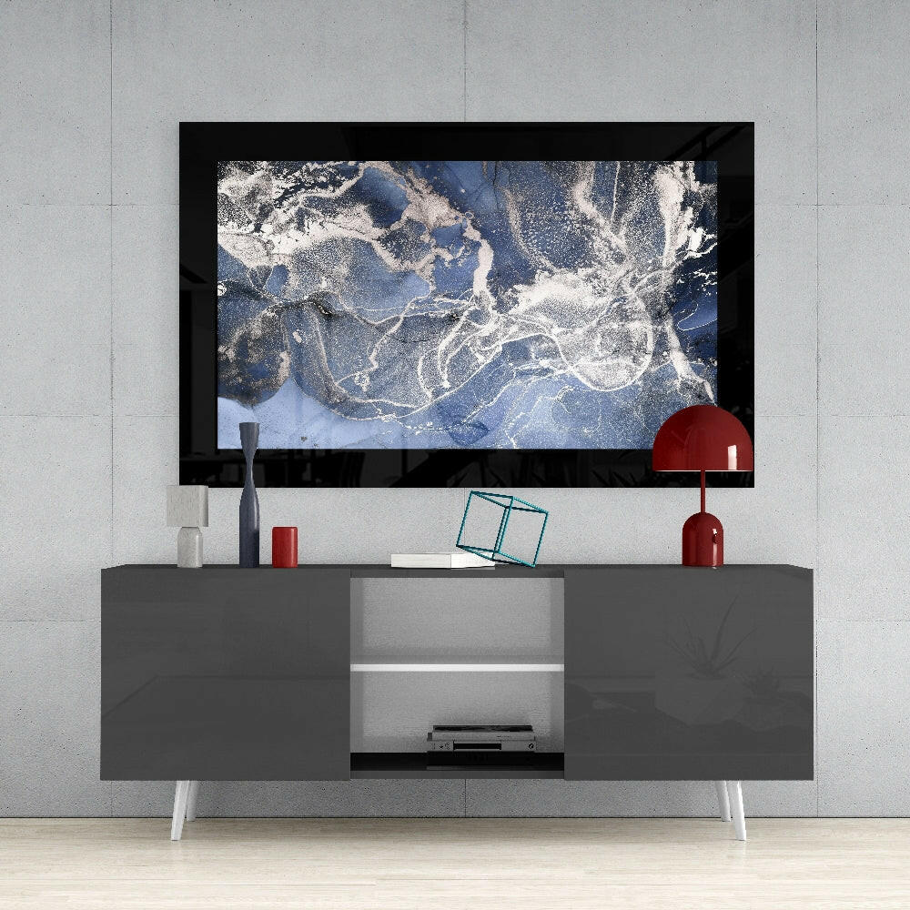 Blue Quartz Glass Wall Art - Image 4