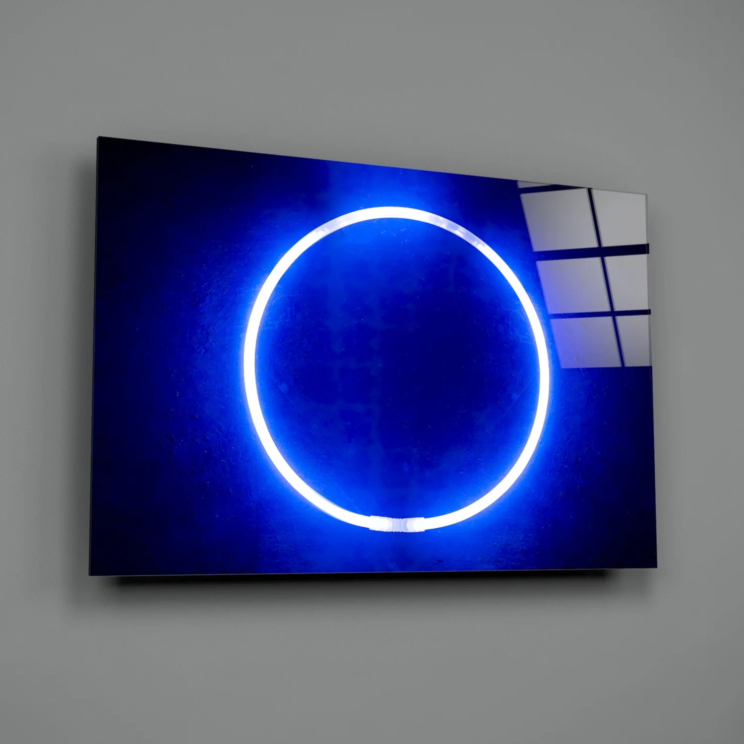 Blue Ring Glass Wall Art - Image 2