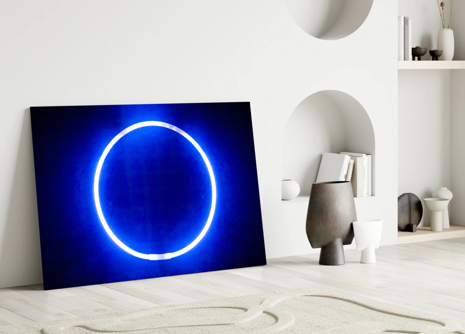 Blue Ring Glass Wall Art - Image 3
