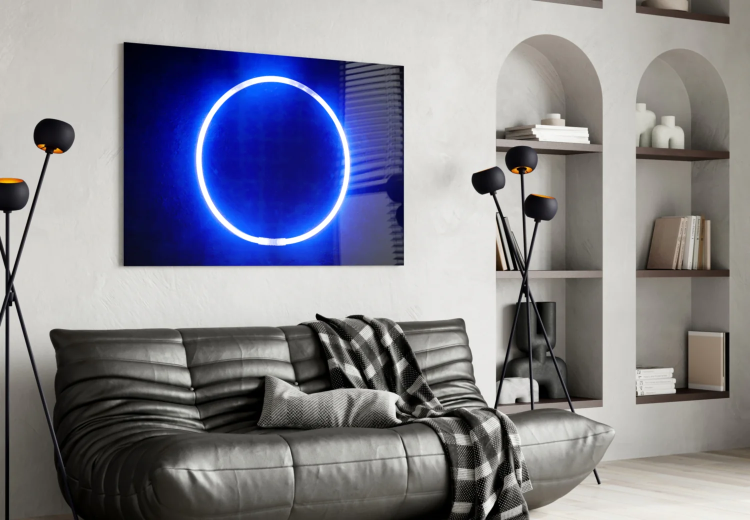 Blue Ring Glass Wall Art - Image 4