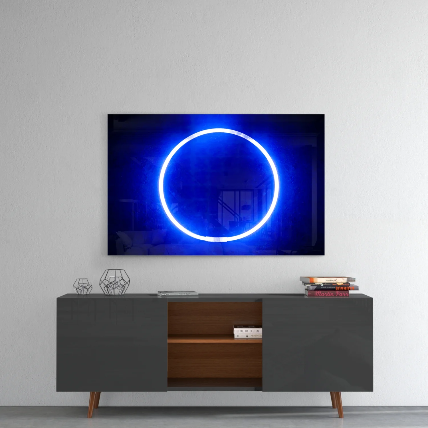 Blue Ring Glass Wall Art - Image 8