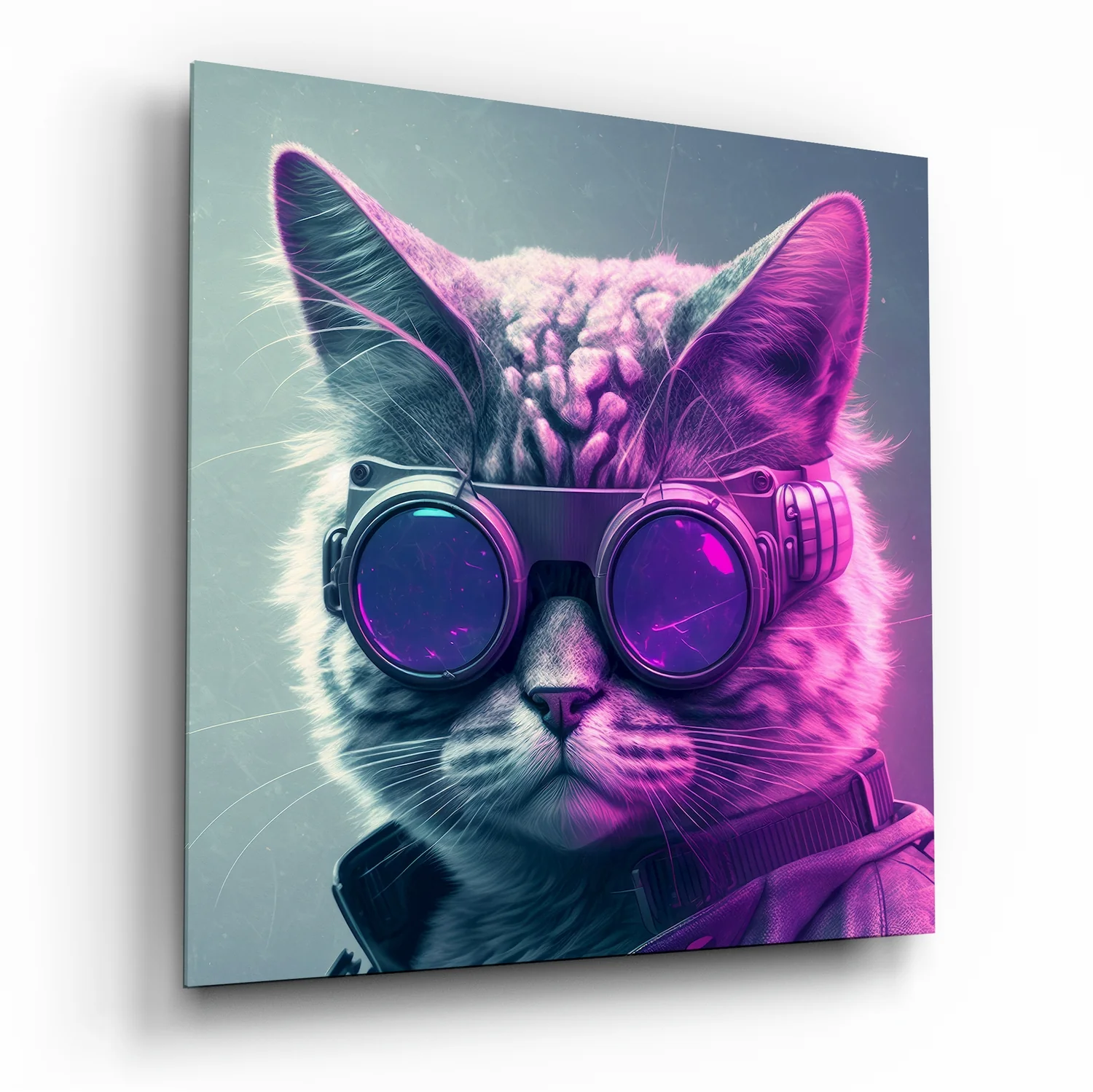 The Cat Glass Wall Art || Designers Collection