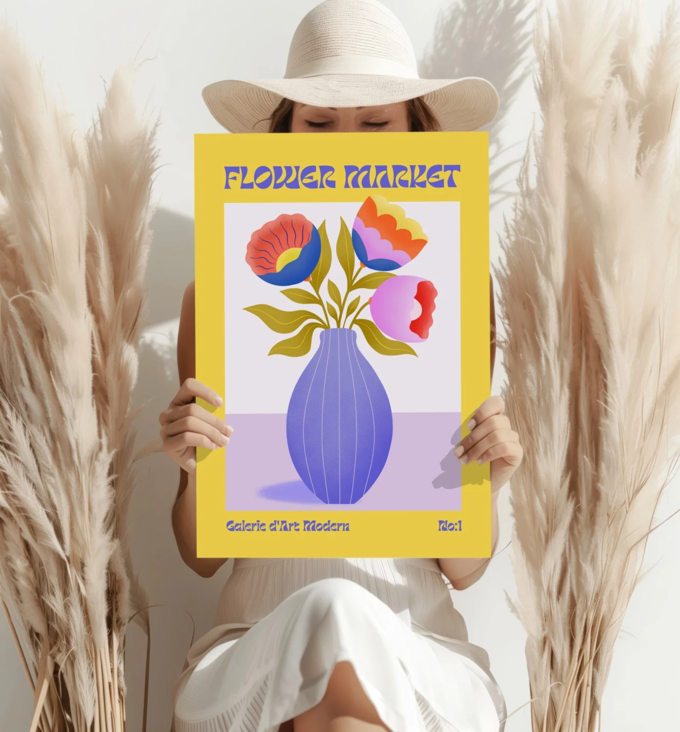 Modern Art Gallery Flower Aluminum Print - Image 4