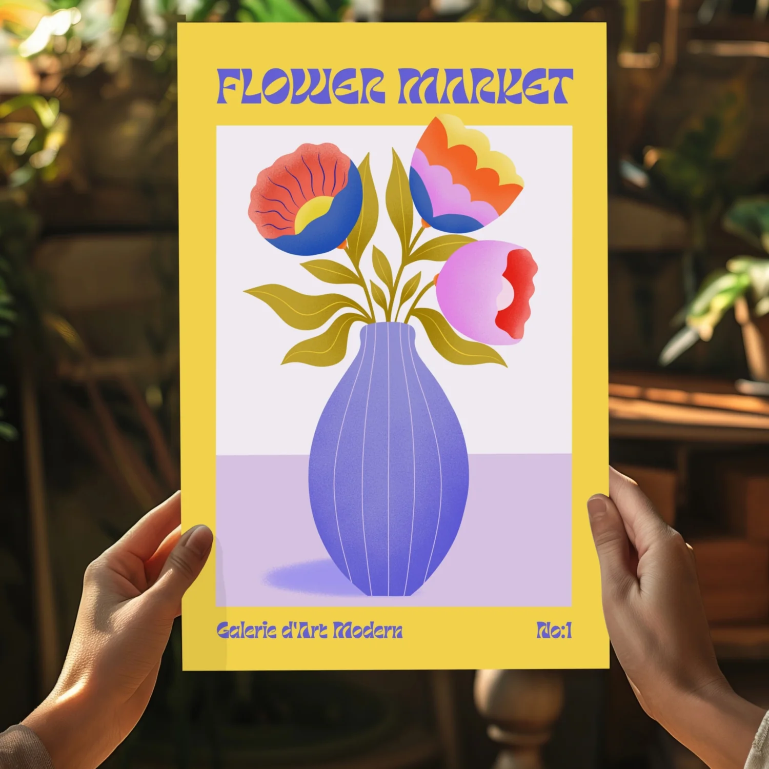 Modern Art Gallery Flower Aluminum Print - Image 5