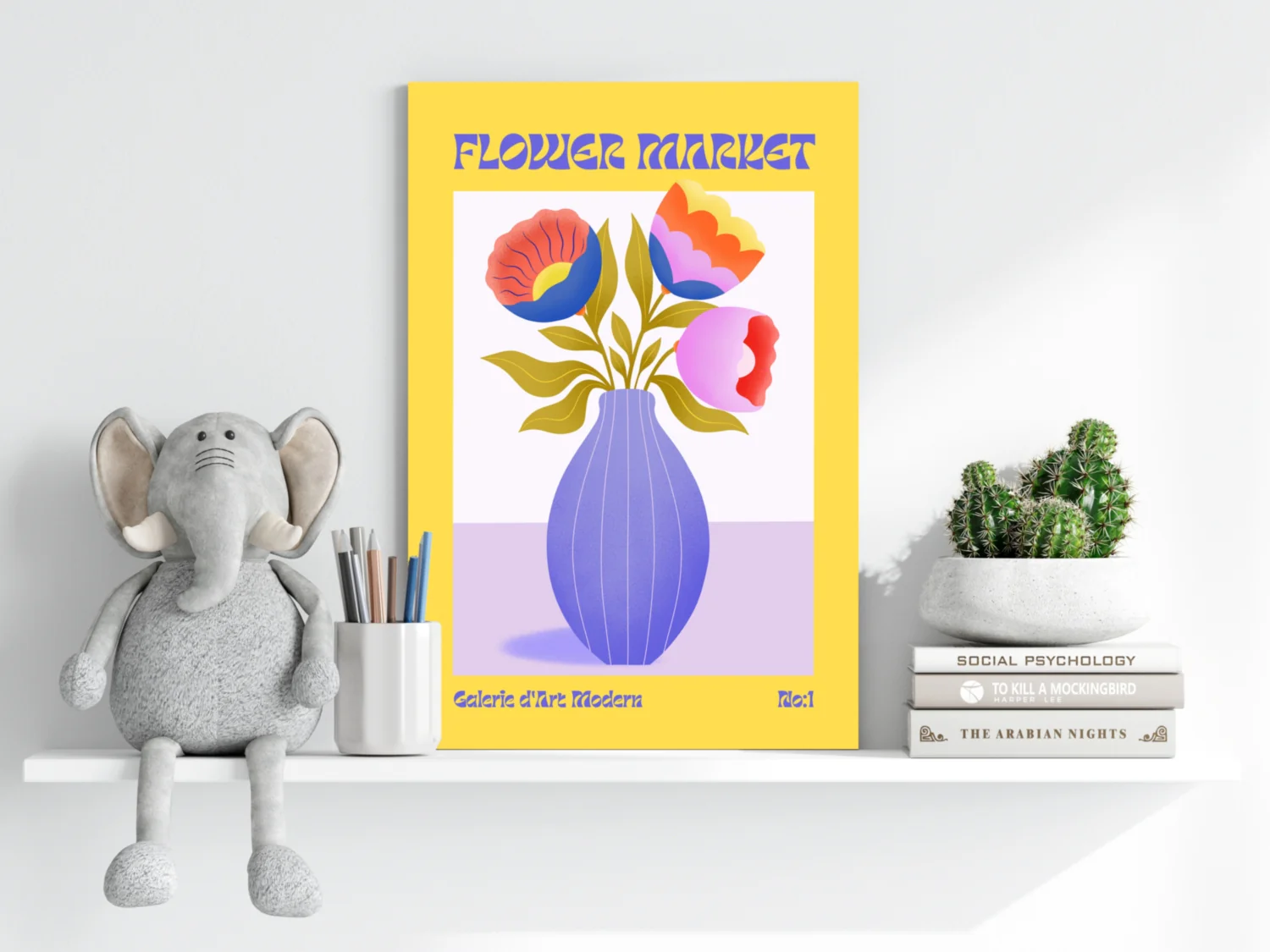 Modern Art Gallery Flower Aluminum Print - Image 6