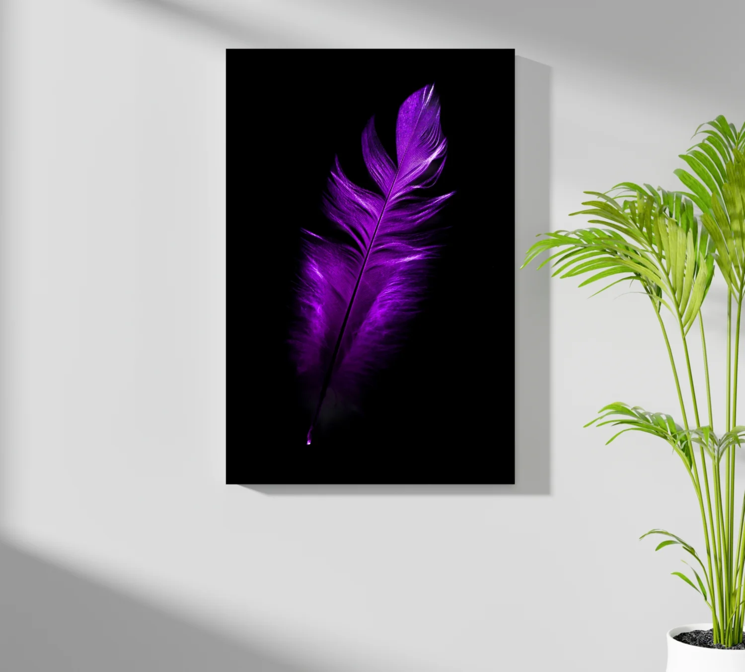 Purple Feather Aluminum Print - Image 7