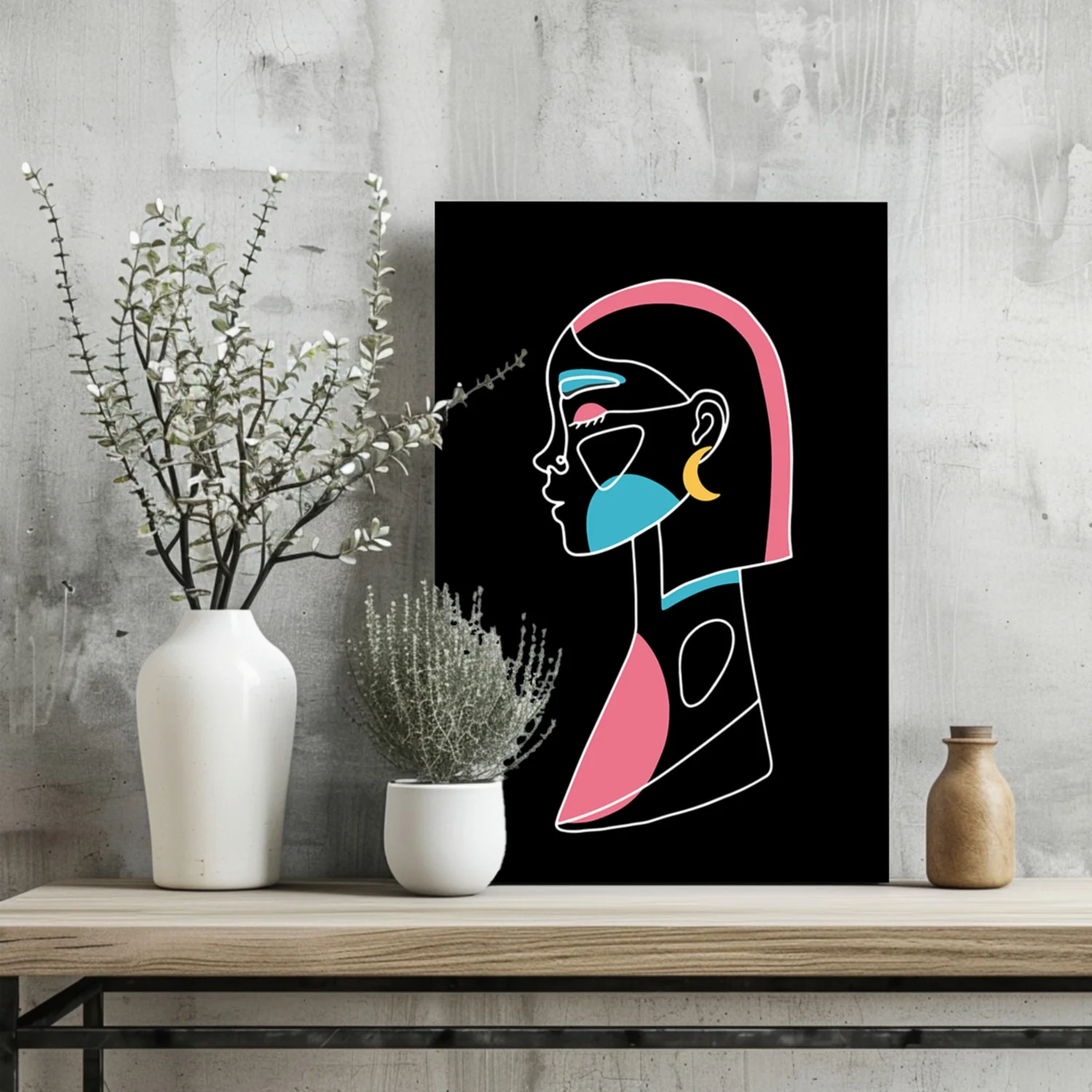 Line Art V3 Aluminum Print - Image 2