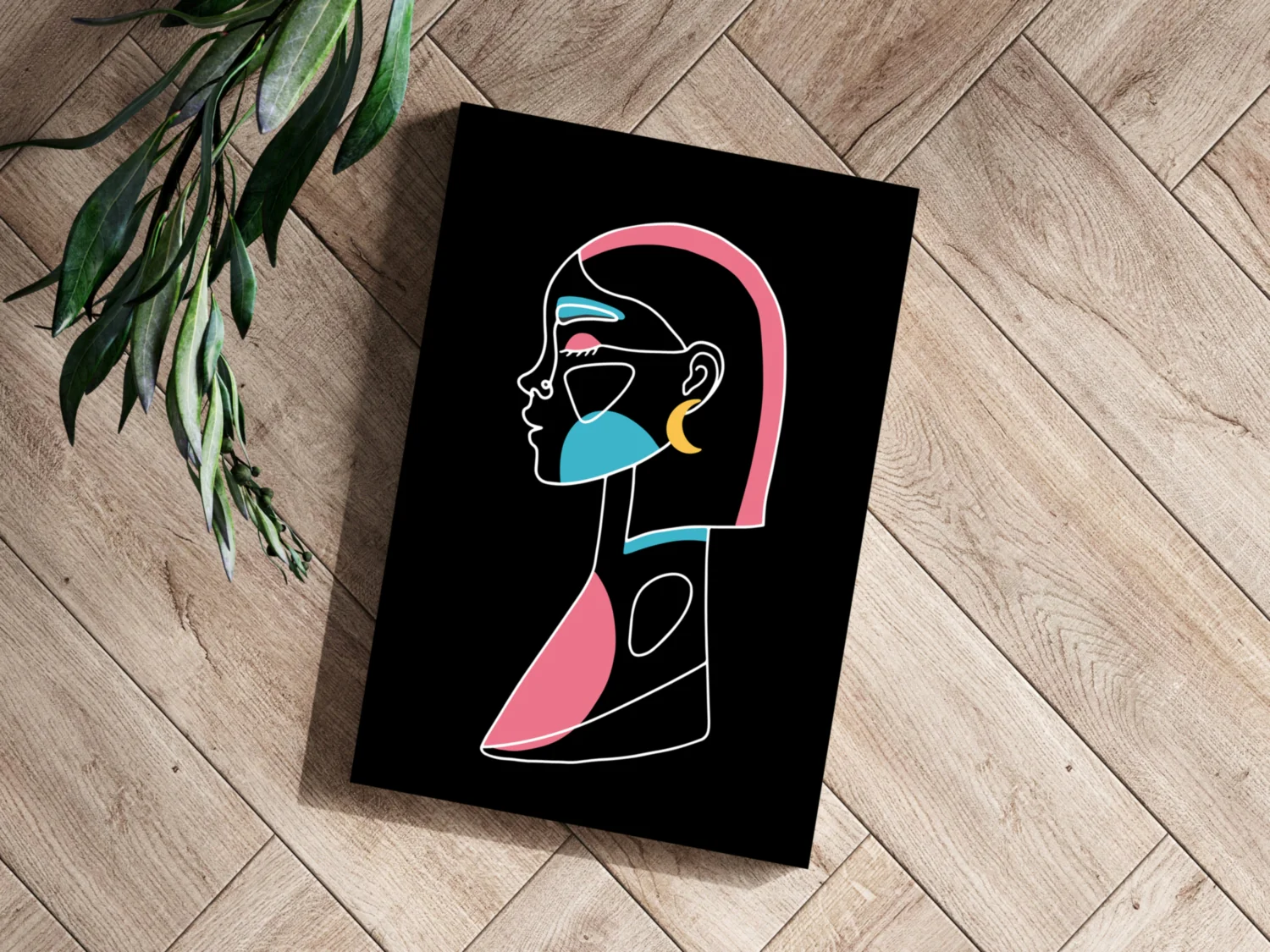Line Art V3 Aluminum Print - Image 3