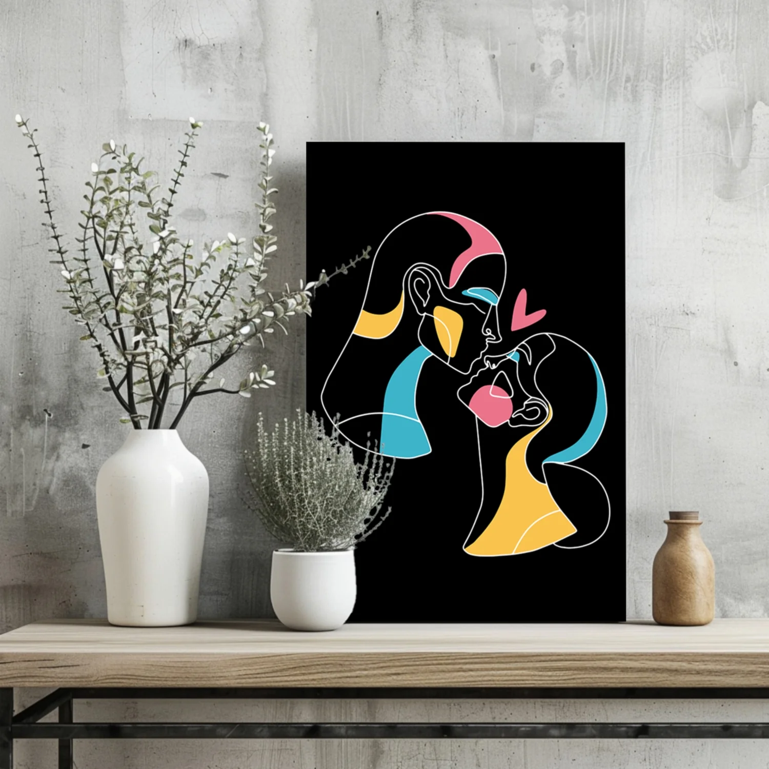 Line Art V6 Aluminum Print - Image 2