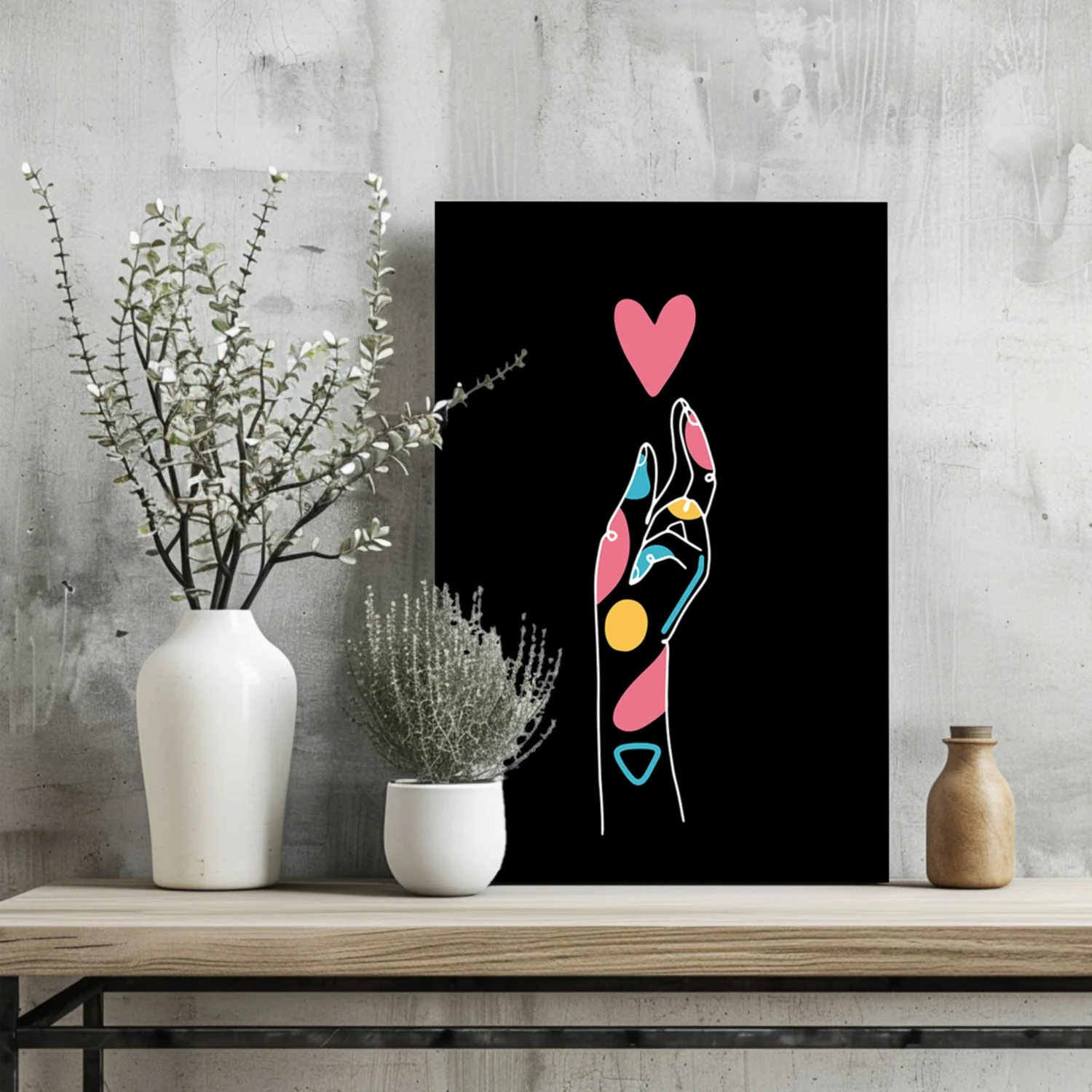 Line Art V8 Aluminum Print - Image 2