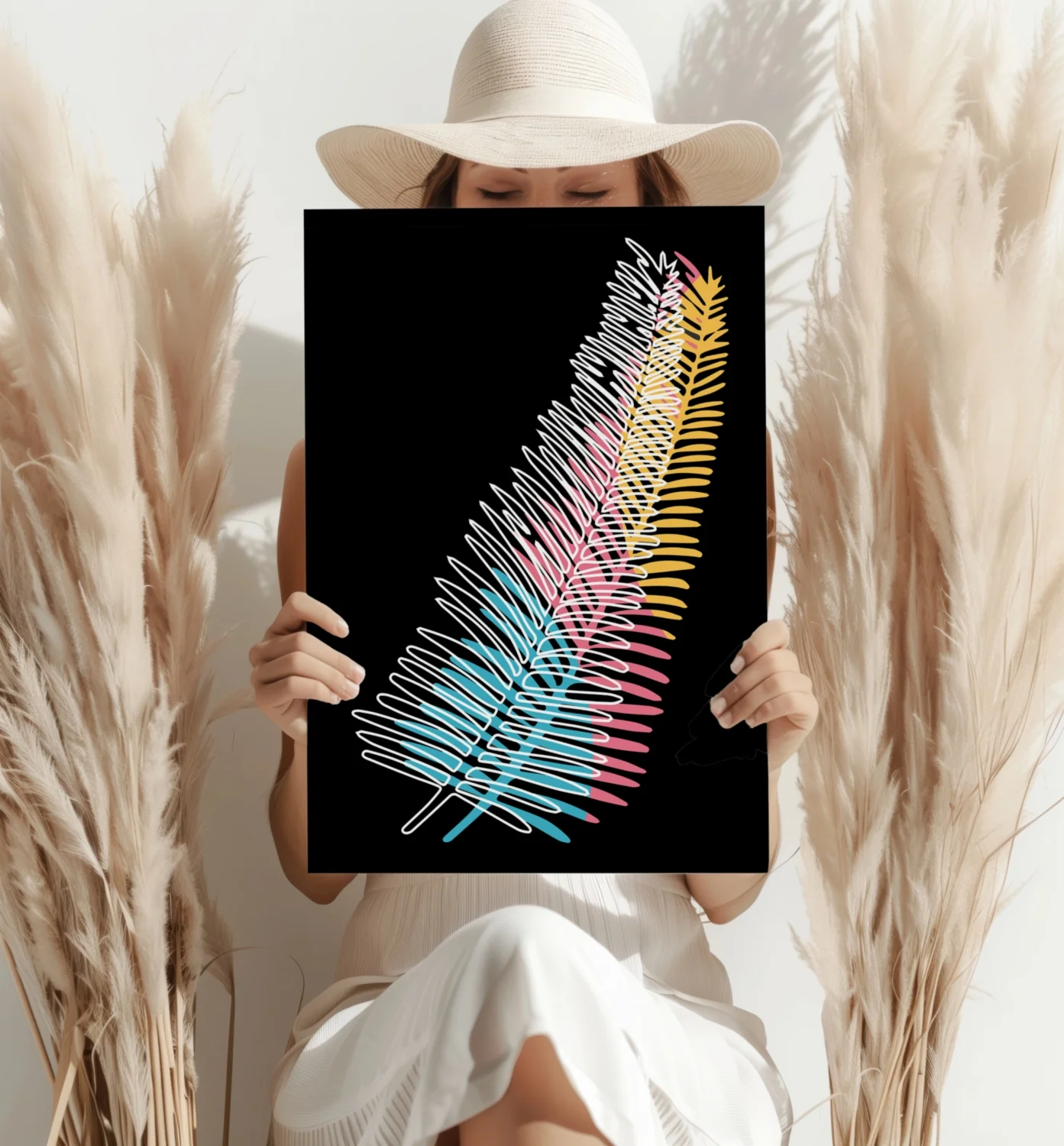 Line Art V14 Aluminum Print - Image 4
