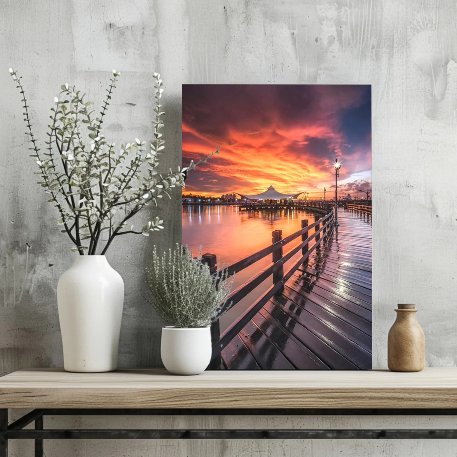 Sunset Lake View Aluminum Print - Image 2
