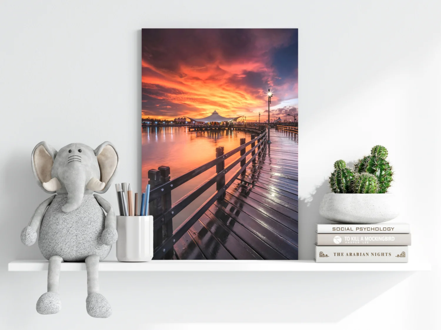 Sunset Lake View Aluminum Print - Image 6
