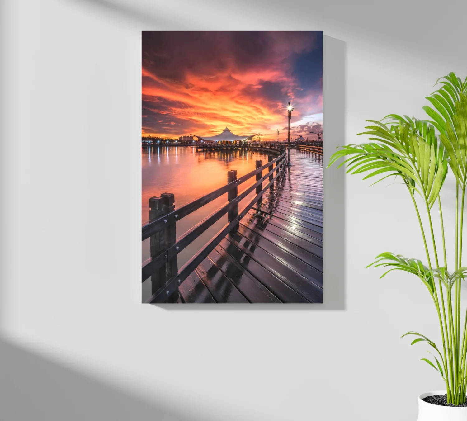 Sunset Lake View Aluminum Print - Image 7