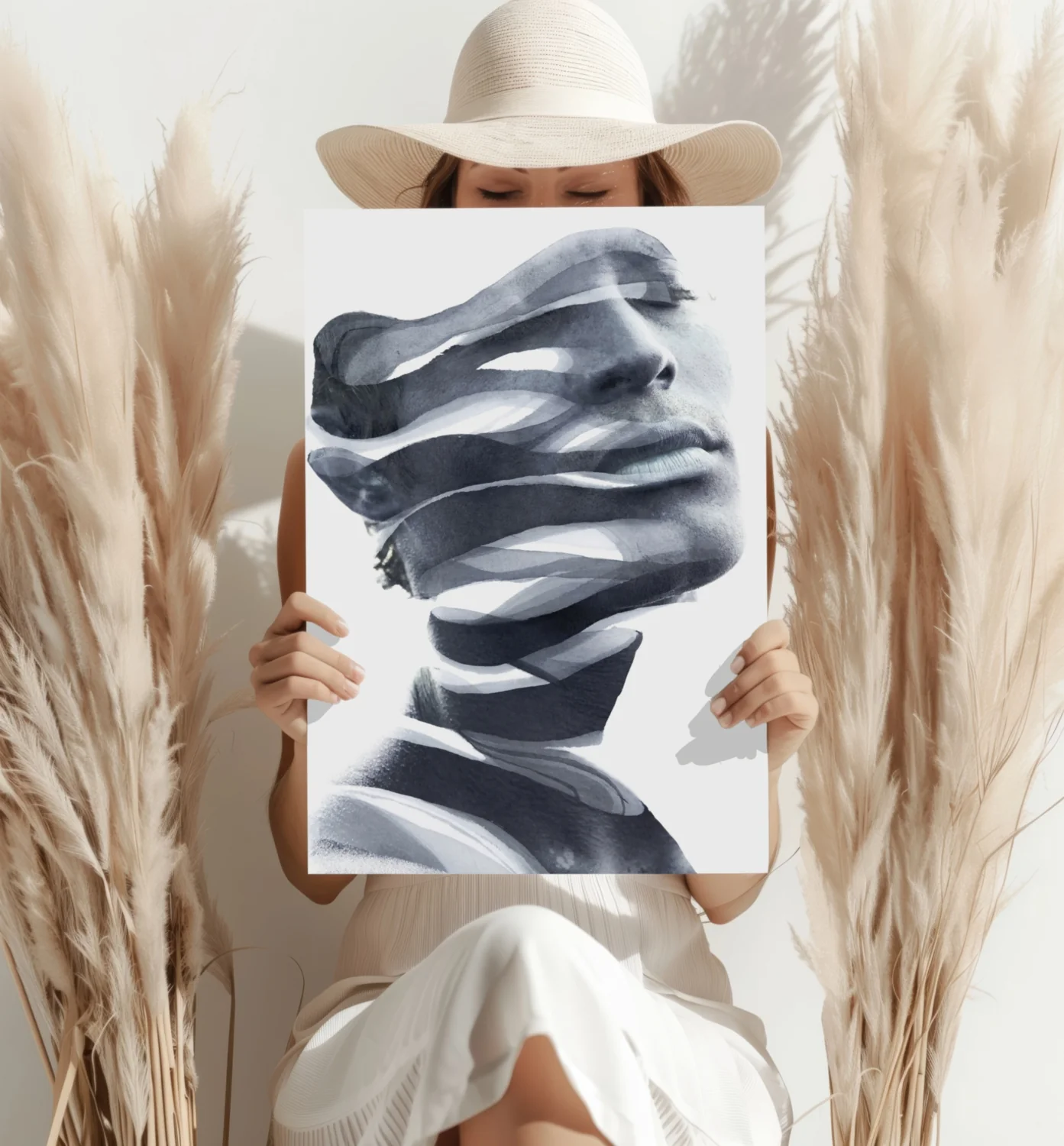 Abstract Woman Aluminum Print - Image 4