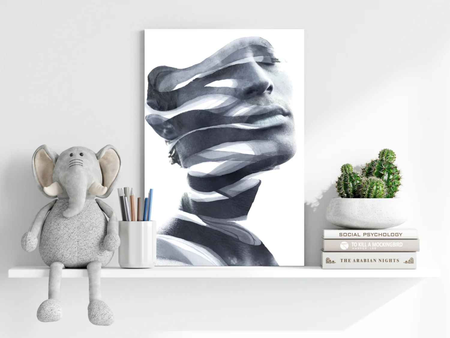 Abstract Woman Aluminum Print - Image 6