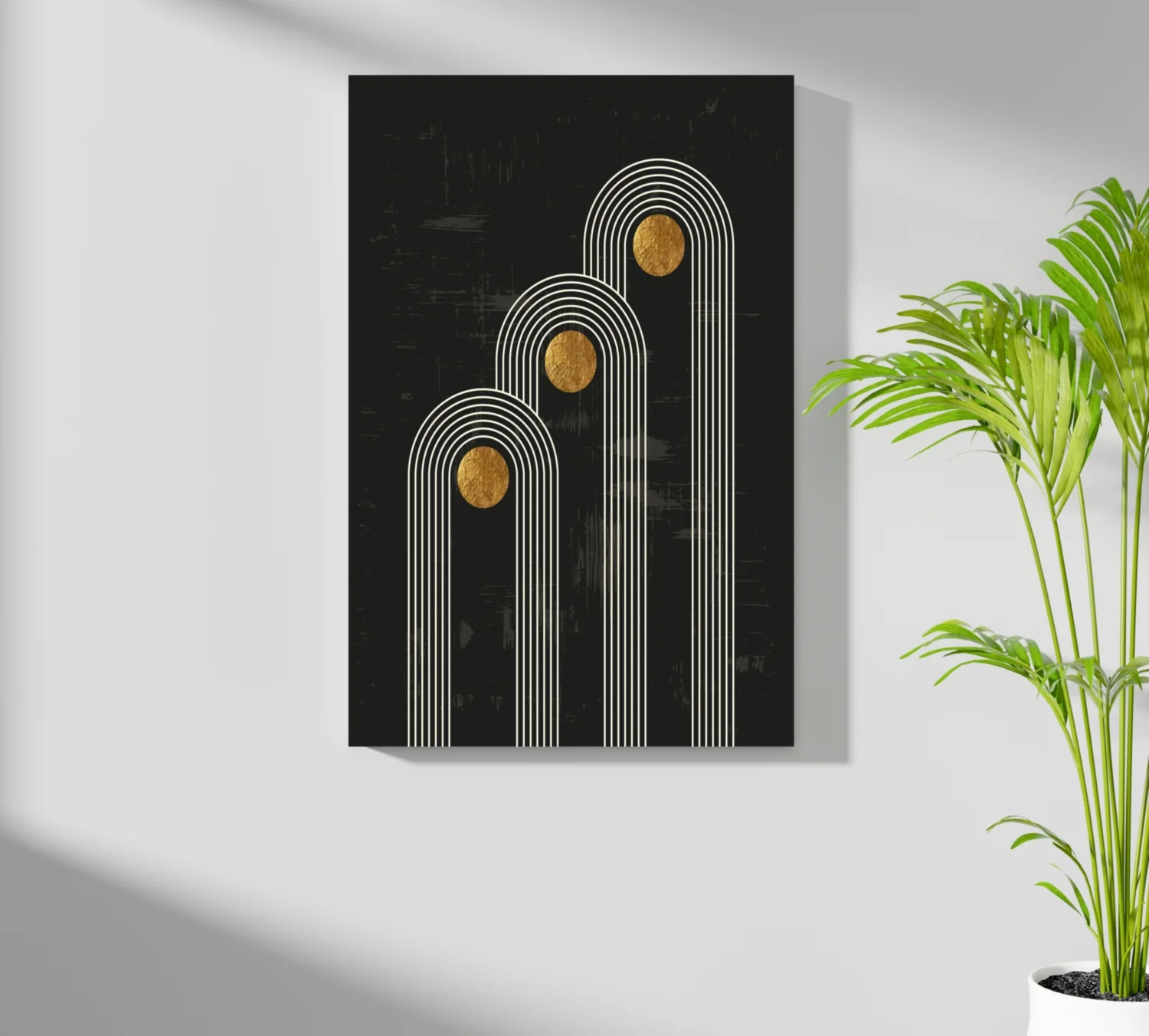 Abstract Line Art Dots and Lines Aluminum Print - Image 7