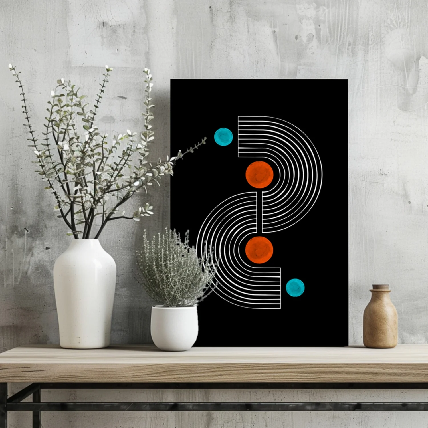 Line Art V4 Aluminum Print - Image 2