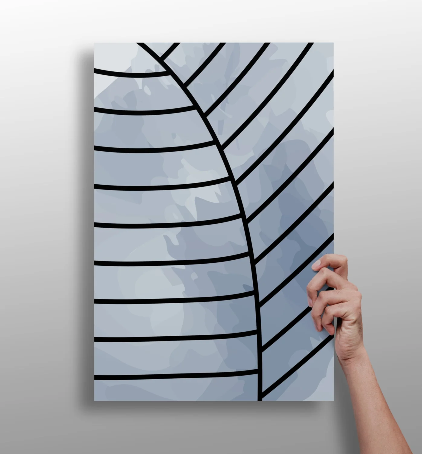 Line Art V12 Aluminum Print