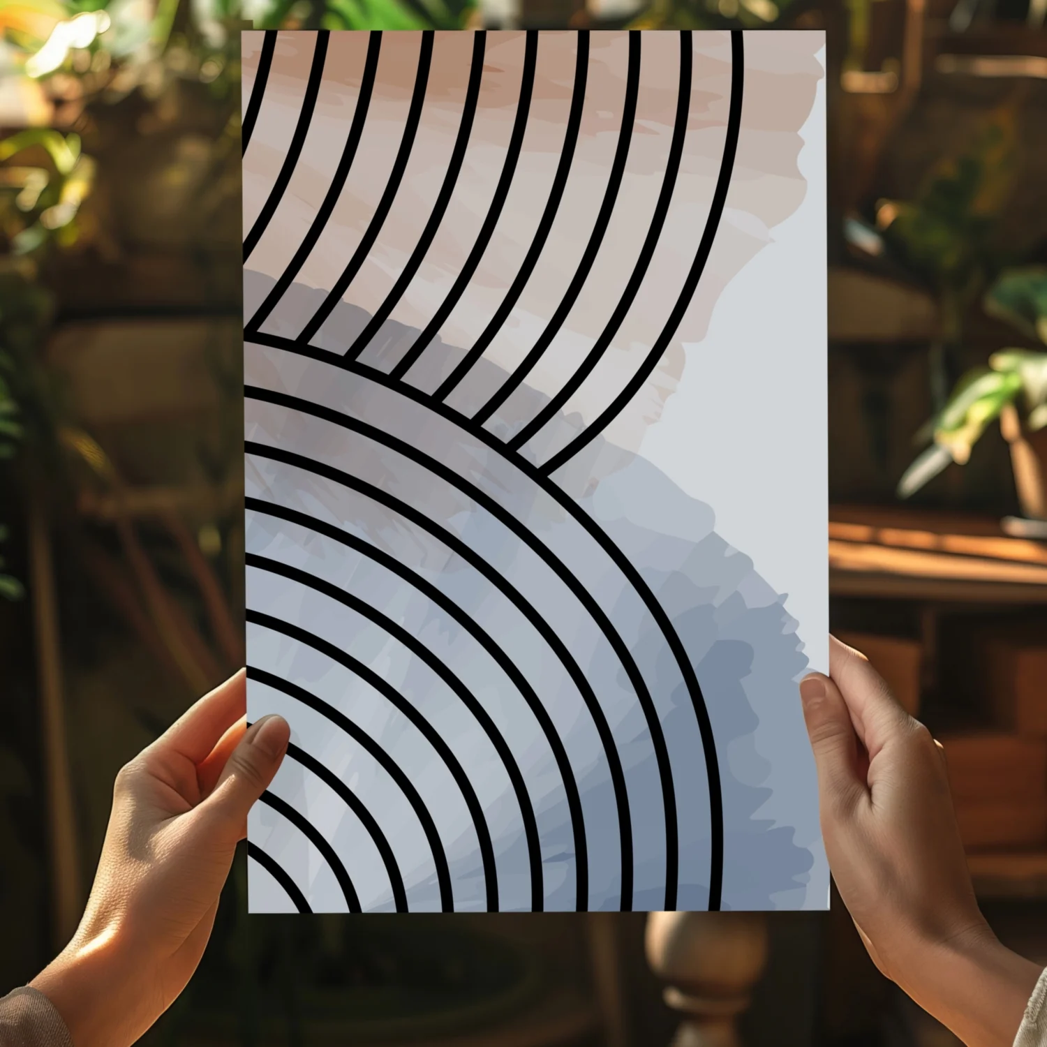 Line Art V14 Aluminum Print - Image 5