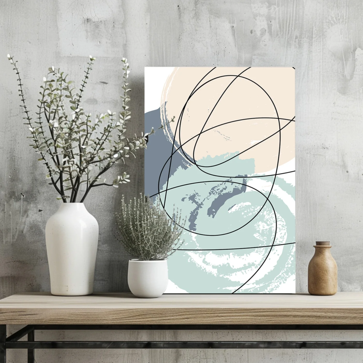 Abstract Lines Aluminum Print - Image 2