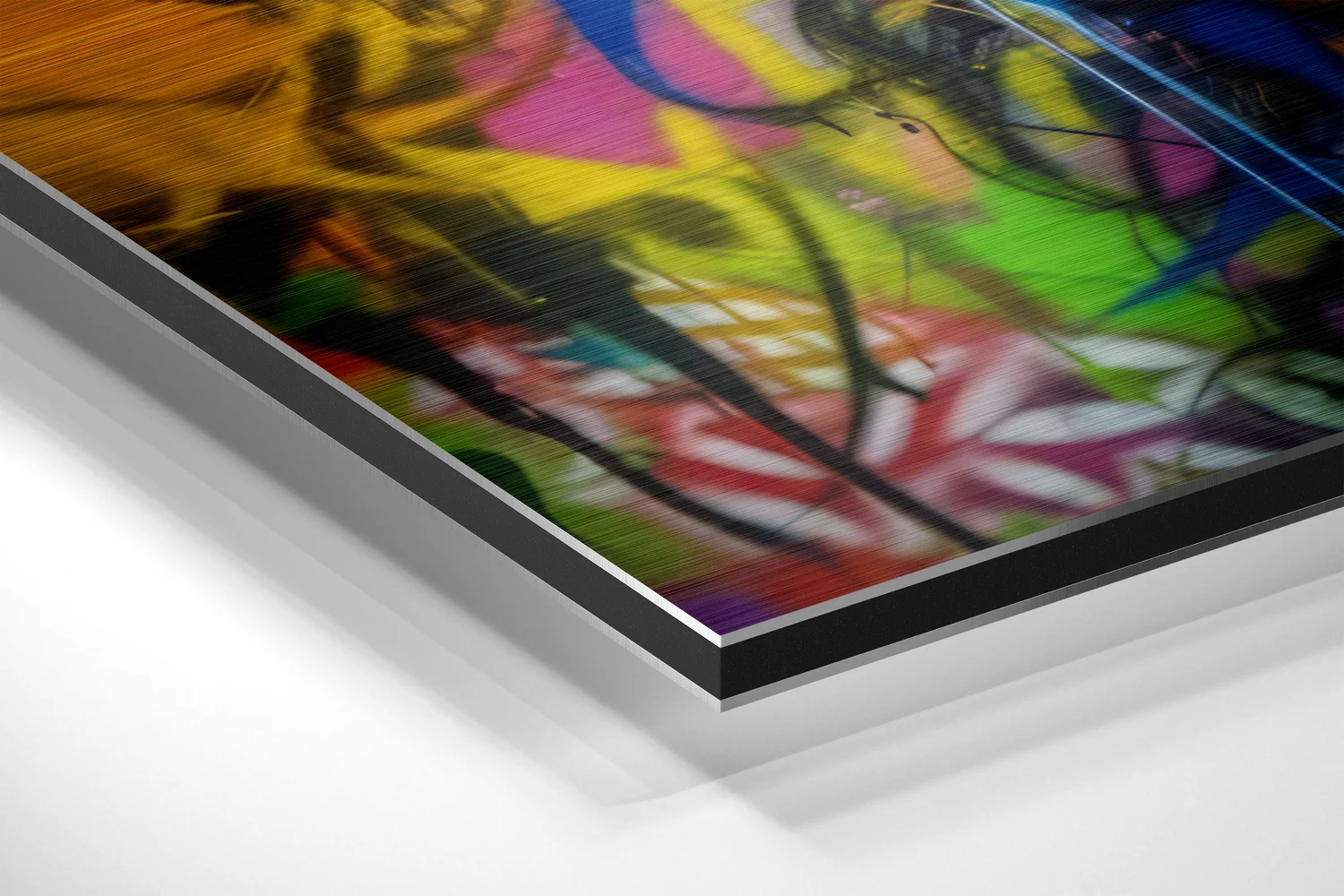 Bold Gaze Graffiti Woman Brushed Aluminum Dibond Wall Art - Image 2