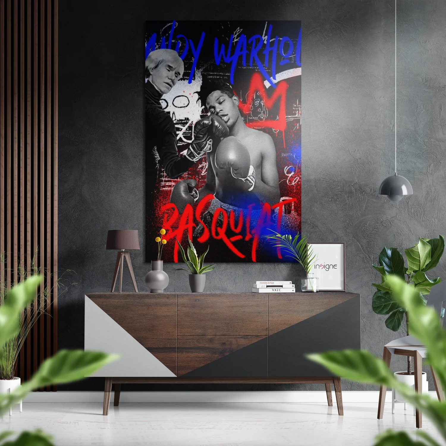 Boxers Red Crown Collage Brushed Aluminum Dibond Wall Art