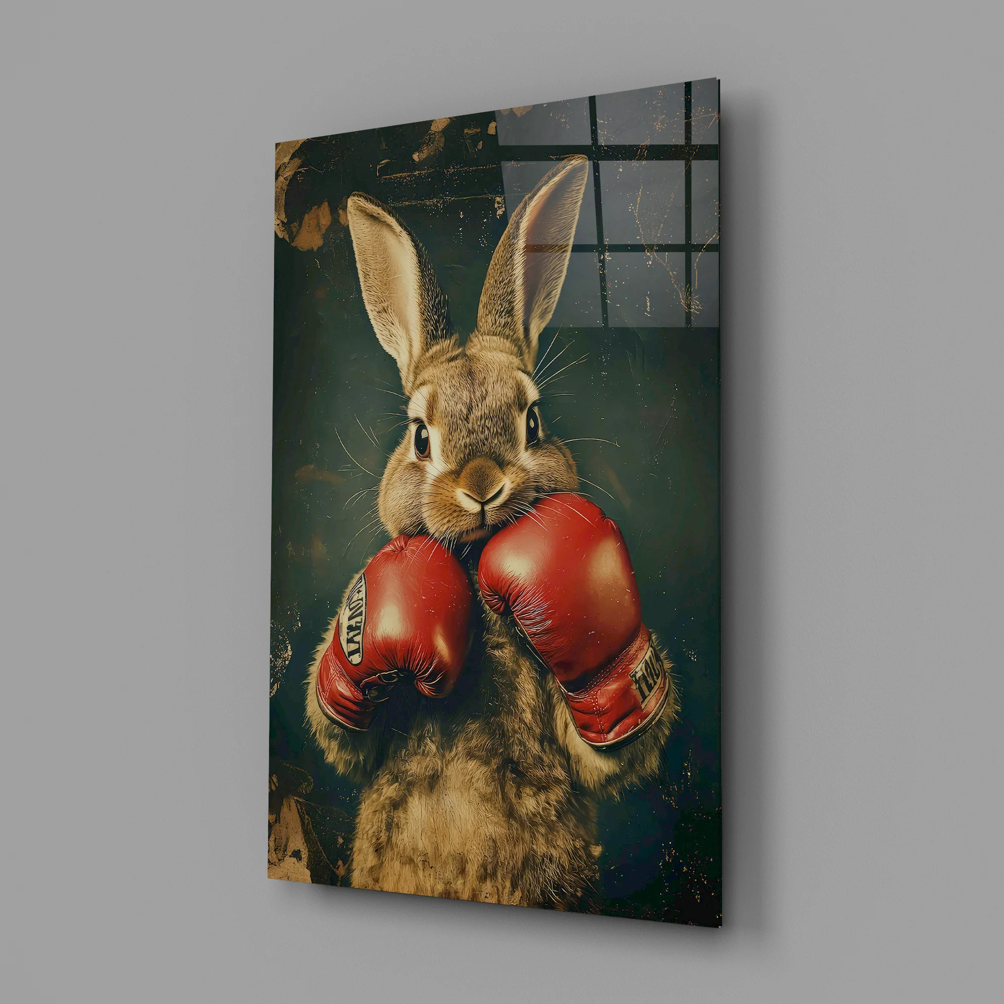 Boxing Bunny Glass Wall Art - Image 3
