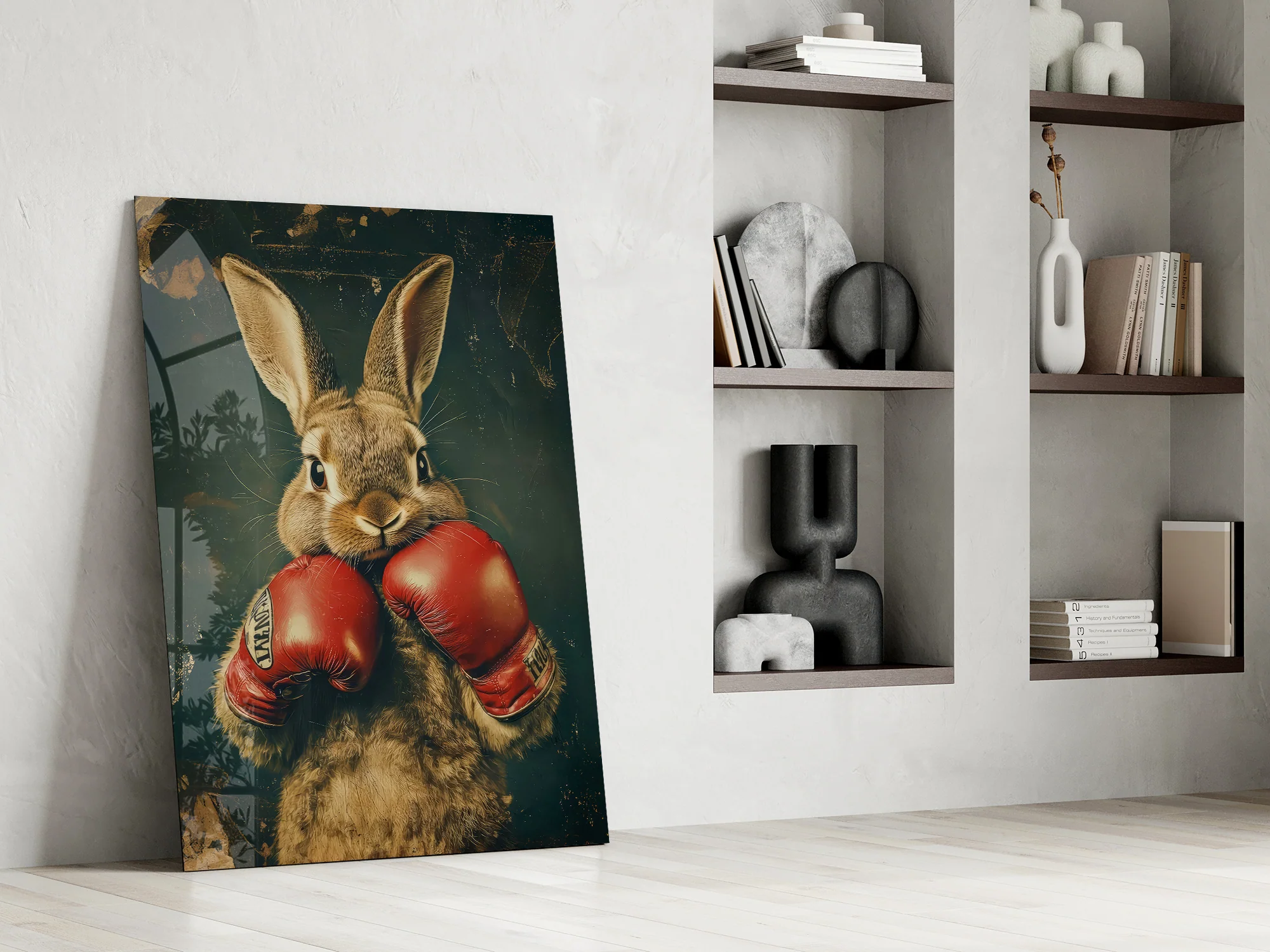 Boxing Bunny Glass Wall Art - Image 8