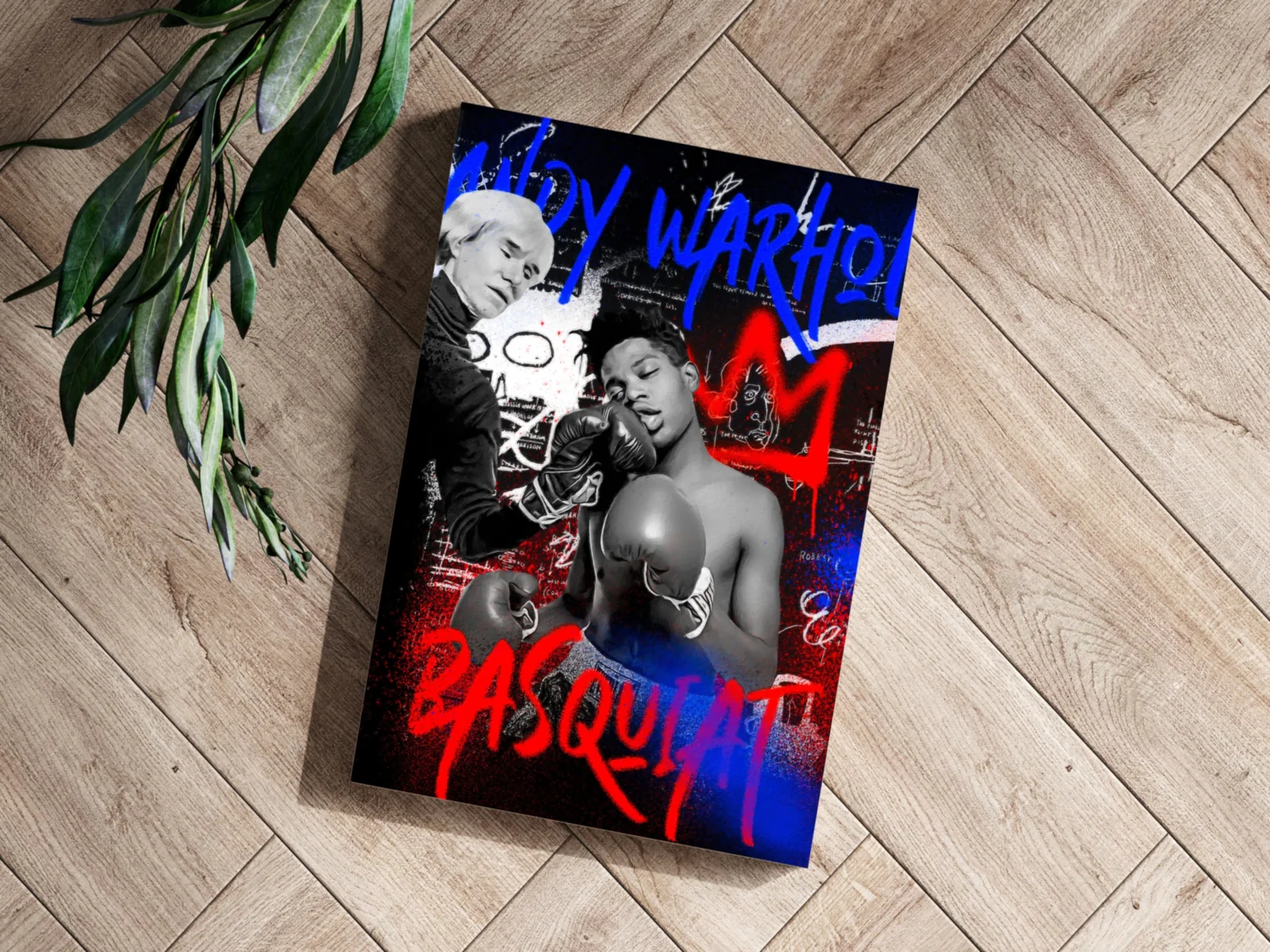 Boxing Match Graffiti Aluminum Print - Image 3