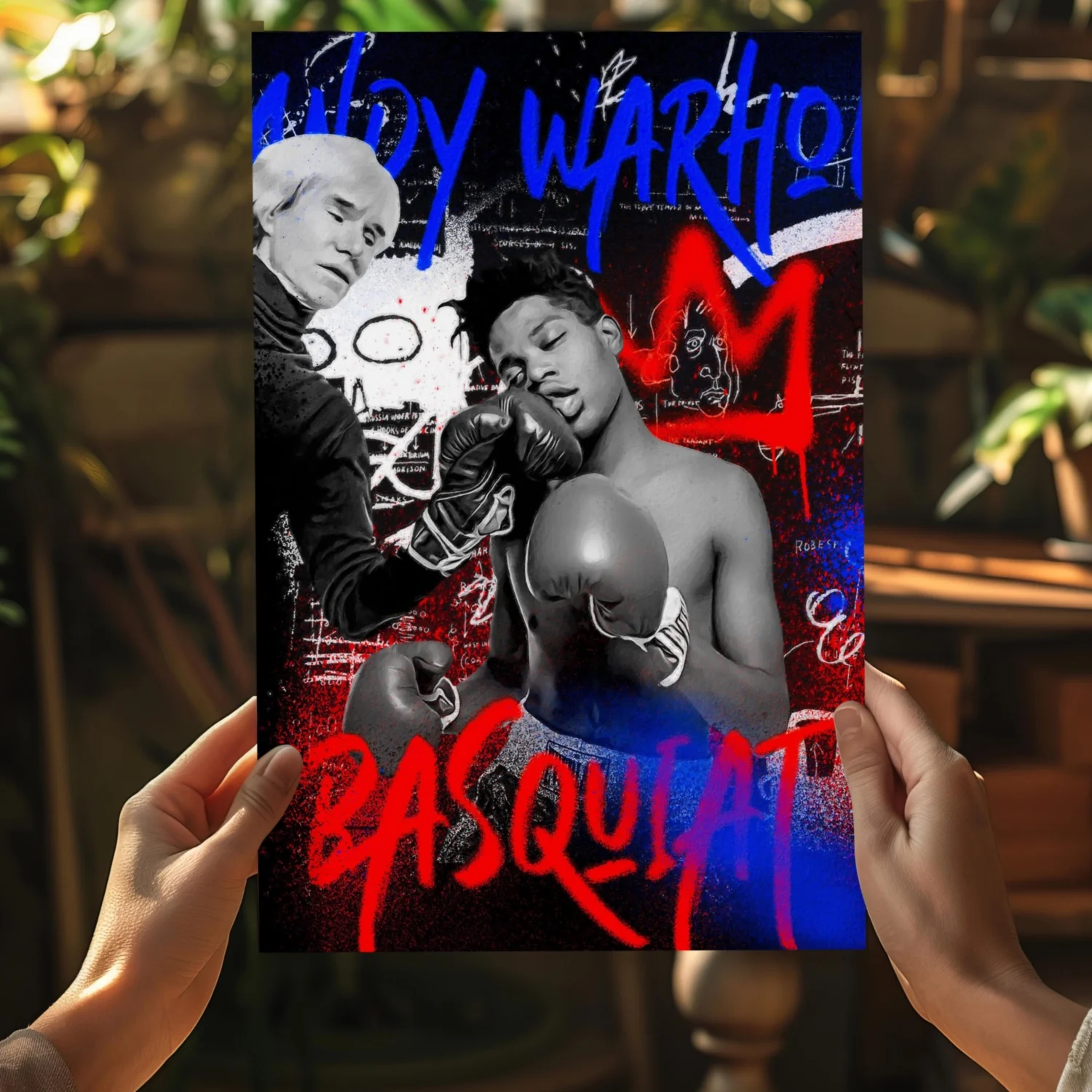 Boxing Match Graffiti Aluminum Print - Image 5