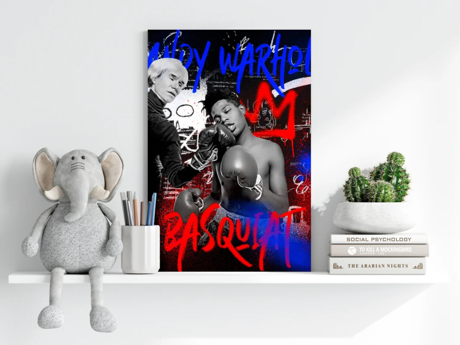 Boxing Match Graffiti Aluminum Print - Image 6