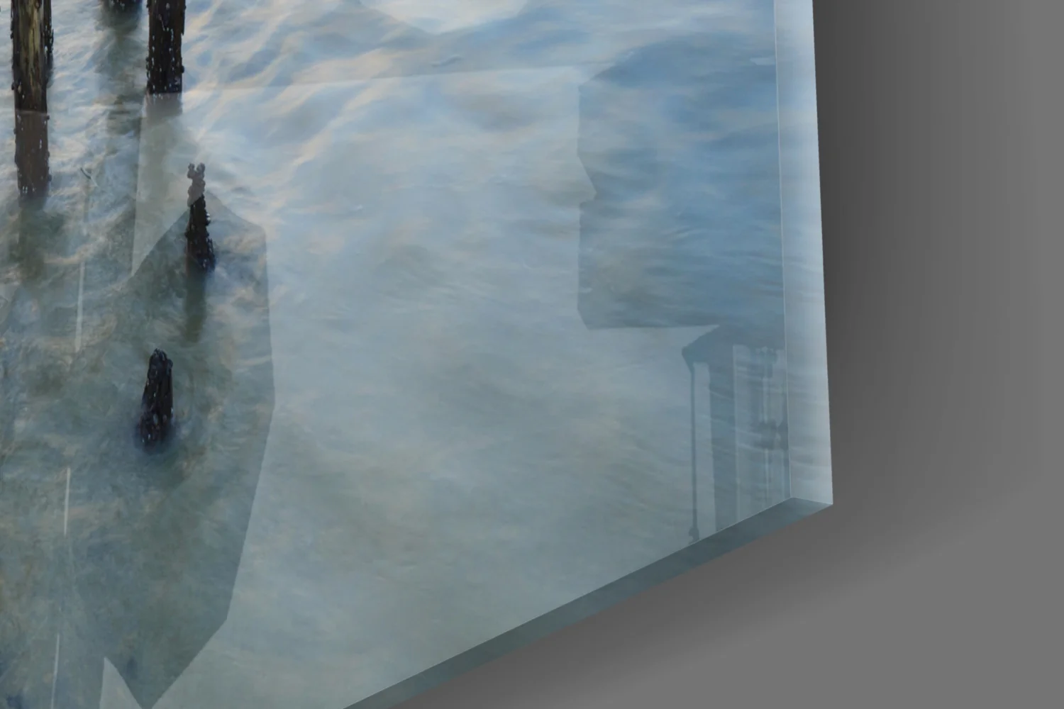 Breakwater Rocks Posts Sunset Glass Wall Art - Image 7