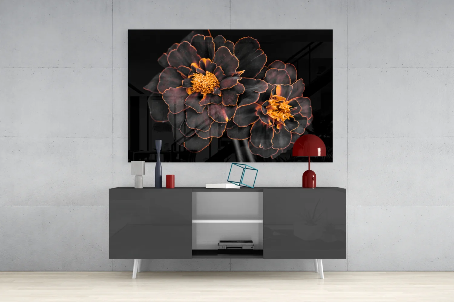 Brown Flower Glass Wall Art - Image 8